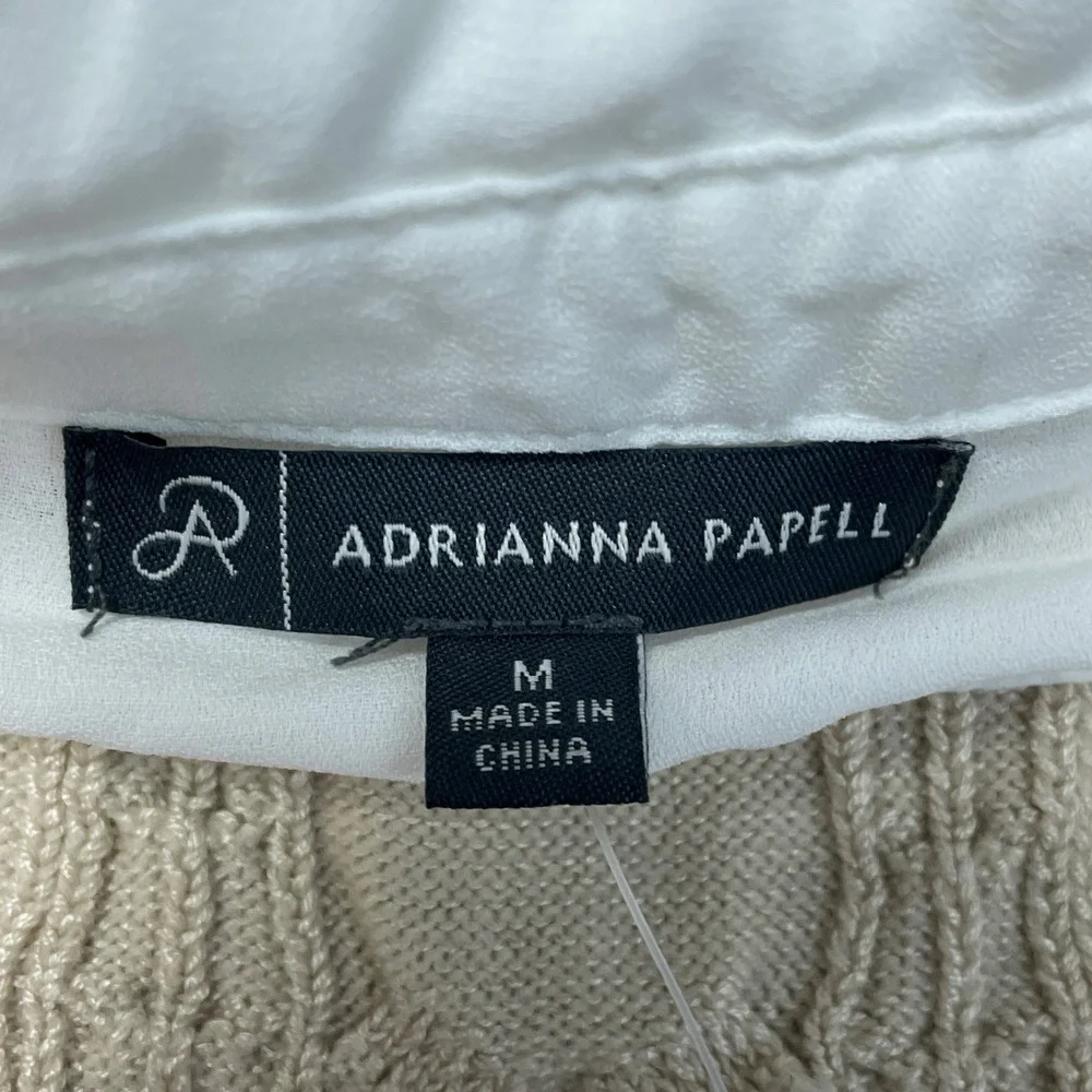 Adrianna Papell Women's M Vest Cream Viscose Blend H0123 - Picture 7 of 9